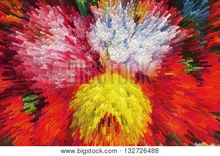 Color Texture Background, Abstract ,color Extrusion  Blocks And Pyramids,  Abstract Colorful 3D Extr