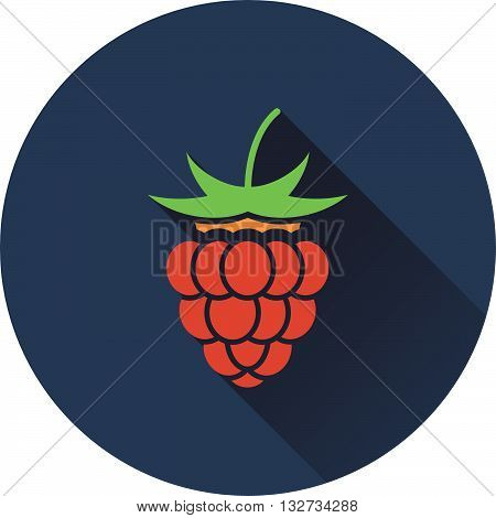 Raspberry icon. Flat design ui colors. Vector illustration.
