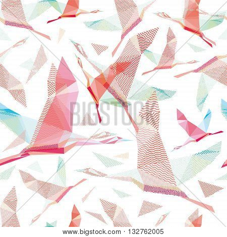 Shadoof, seamless shadoof background pattern, shadoof in flight, wildlife bird