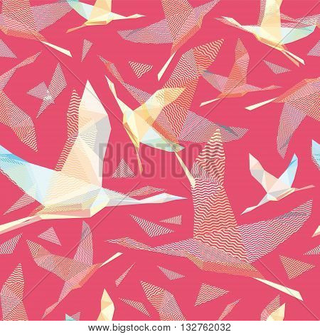 Shadoof, seamless shadoof background pattern, shadoof in flight, wildlife bird