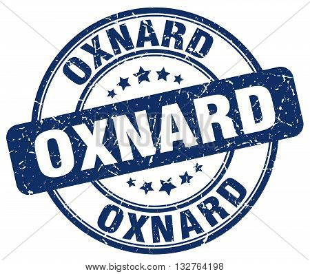 Oxnard blue grunge round vintage rubber stamp.