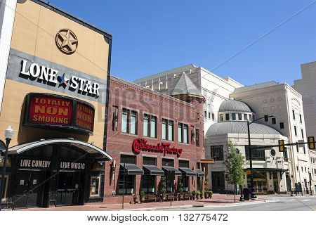 FORT WORTH USA - APR 6: The Palace Theater Block buildings downtown in Fort Worth. April 6 2016 in Fort Worth Texas USA