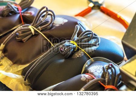 SELANGOR MALAYSIA - MAY 07 2016 :Human blood in storage during blood donation event from SETIA developer together with Pusat Darah Negara (Country Blood Centre) at Trefoil Setia Alam Selangor.