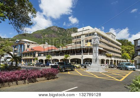 Victoria Clock Tower, Mahe, Seychelles, Editorial