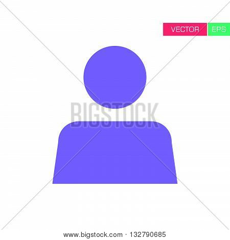 User Icon - Man, Profile, Businessman, Manager, Customer, Client Flat Color Icon in Vector illustration