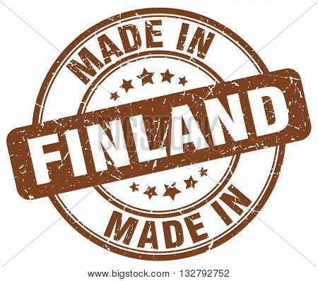 made in Finland brown round vintage stamp.Finland stamp.Finland seal.Finland tag.Finland.Finland sign.Finland.Finland label.stamp.made.in.made in.