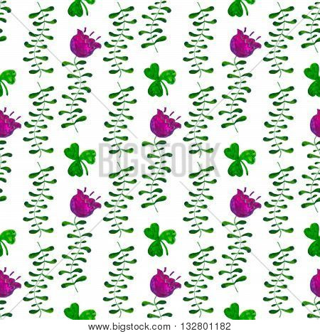 handpaint watercolor vector seamless pattern. For textile