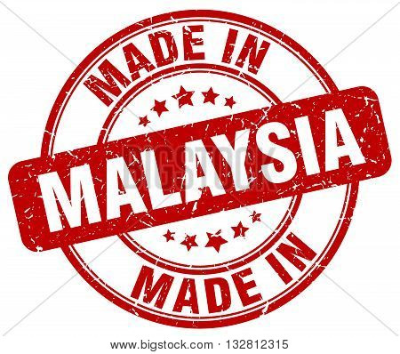 made in Malaysia red round vintage stamp.Malaysia stamp.Malaysia seal.Malaysia tag.Malaysia.Malaysia sign.Malaysia.Malaysia label.stamp.made.in.made in.