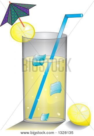  Limonade trinken mit Zitrone