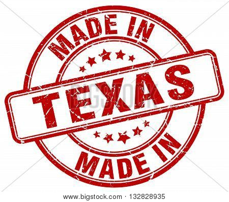 made in Texas red round vintage stamp.Texas stamp.Texas seal.Texas tag.Texas.Texas sign.Texas.Texas label.stamp.made.in.made in.