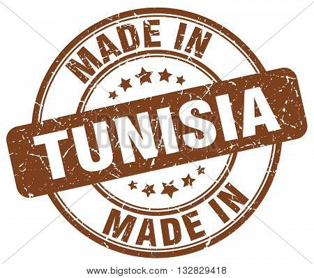 made in Tunisia brown round vintage stamp.Tunisia stamp.Tunisia seal.Tunisia tag.Tunisia.Tunisia sign.Tunisia.Tunisia label.stamp.made.in.made in.
