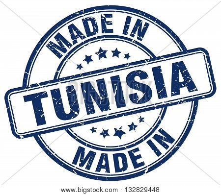 made in Tunisia blue round vintage stamp.Tunisia stamp.Tunisia seal.Tunisia tag.Tunisia.Tunisia sign.Tunisia.Tunisia label.stamp.made.in.made in.