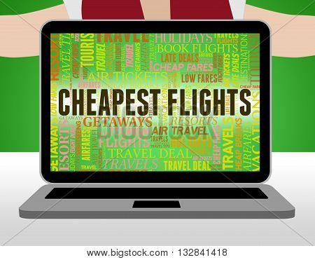 Cheapest Flights Shows Reduction Discounted And Flying