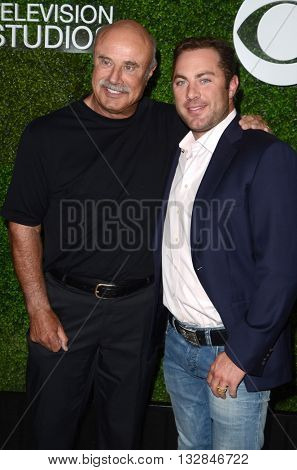 LOS ANGELES - JUN 2:  Phil McGraw, Jay McGraw at the 4th Annual CBS Television Studios Summer Soiree at the Palihouse on June 2, 2016 in West Hollywood, CA