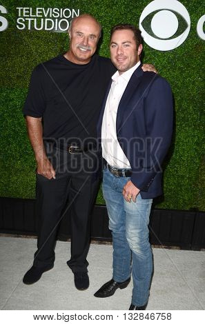 LOS ANGELES - JUN 2:  Phil McGraw, Jay McGraw at the 4th Annual CBS Television Studios Summer Soiree at the Palihouse on June 2, 2016 in West Hollywood, CA