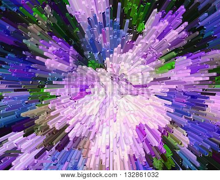 Color Texture Background, Abstract ,color Extrusion  Blocks And Pyramids,  Abstract Colorful 3D Extr