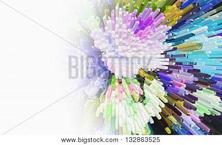 Color Texture Background, Abstract ,color Extrusion  Blocks And Pyramids,  Abstract Colorful 3D Extr