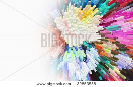 Color Texture Background, Abstract ,color Extrusion  Blocks And Pyramids,  Abstract Colorful 3D Extr