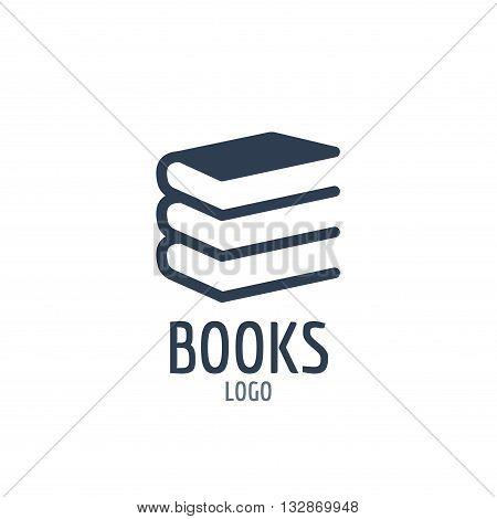 Books icon sign. Icon or logo design with three books