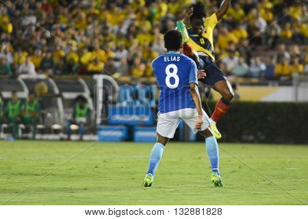 Soccer Players Elias 8 And Gil 4 During Copa America Centenario