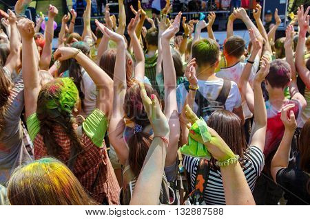 Dancing People No The Annual Holi Festival