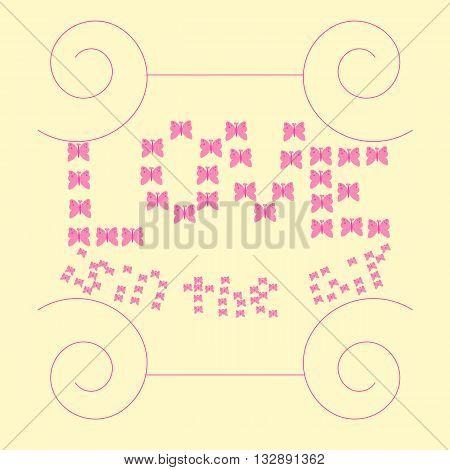 wallpaper with text written with butterflies love is in the air