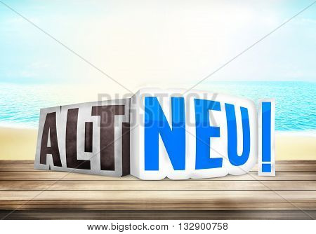 german language new old 3D graphic illustration modern image graphic