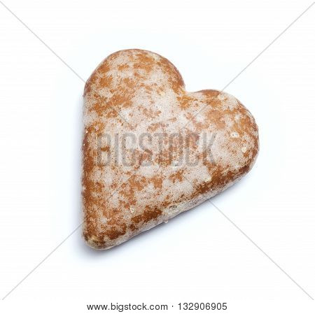polish traditional gingerbread biscuit isolated on white