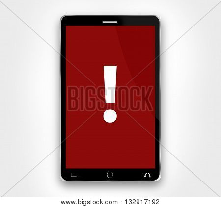 Mobile Phone Warning Exclamation Mark