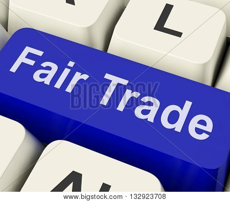 Fairtrade Key Shows Fair Trade Product Or Products