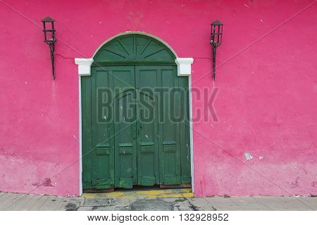 SUCHITOTO EL SALVADOR - MAY 07 : Architectural details in Suchitoto El Salvador on May 07 2016. the colonial town of Suchitoto built by the Spaniards in the 18th century