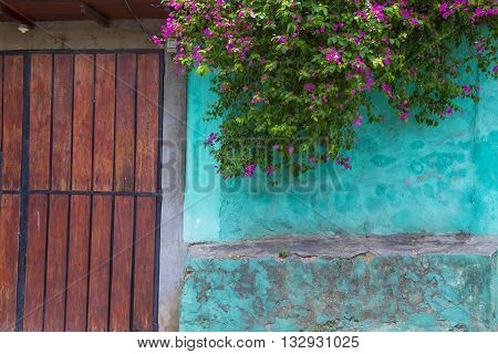 SUCHITOTO EL SALVADOR - MAY 07 : Architectural details in Suchitoto El Salvador on May 07 2016. the colonial town of Suchitoto built by the Spaniards in the 18th century