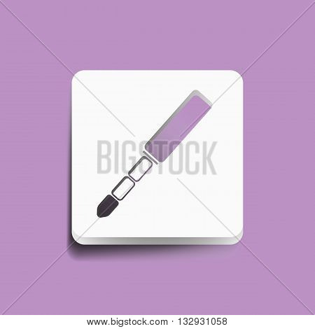 Jack cable isolated vector icon on purple background