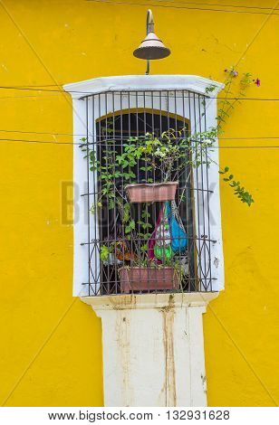 SUCHITOTO EL SALVADOR - MAY 07 : Architectural details in Suchitoto El Salvador on May 07 2016. the colonial town of Suchitoto built by the Spaniards in the 18th century