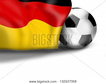 german flag football soccer 3D ball graphic illustration image design