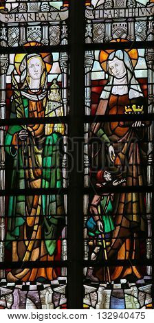 Stained Glass - Saints Barbara And Elisabeth