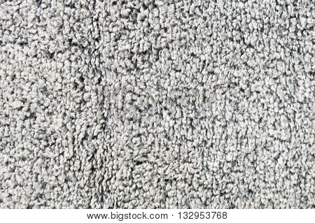 Fabric Texture Close Up of Gray Plush Blanket Fabric Texture Pattern Background.