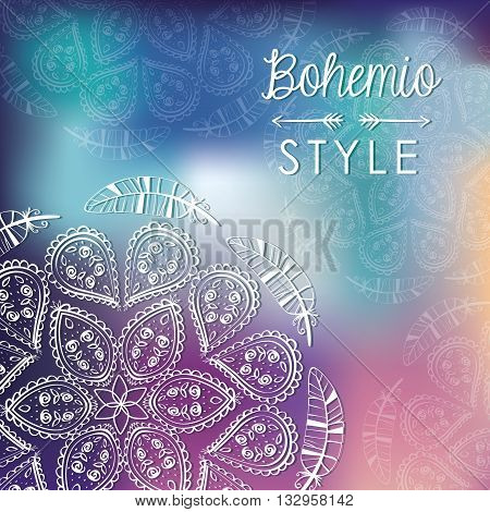 Bohemio concept with icon design, vector illustration 10 eps graphic.