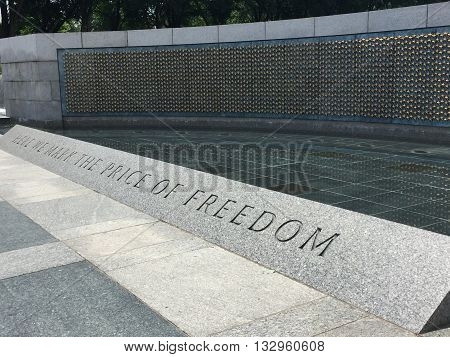 A World War 2 Memorial that reads 