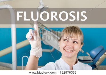 technology, internet and networking in medicine concept - medical doctor presses fluorosis button on virtual screens. Internet technologies in medicine.