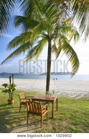  Cafe Table On Beach