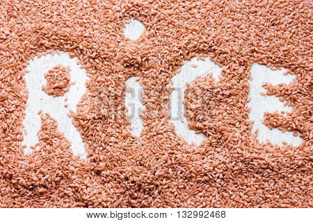Raw red rice devzira as a background
