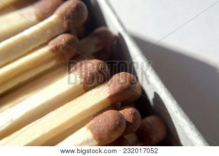 Matches In A Box In The Sun Close-up Blurred Background  Macro Photography