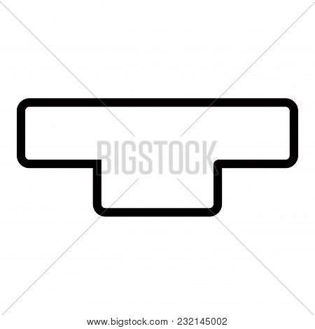 Isolated Semibreve Rest Musical Note. Vector Illustration Design