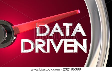 Data Driven Speedometer Car Motivated Facts Figures 3d Illustration