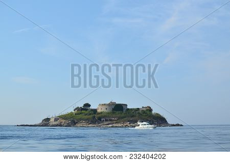 Mamula Island In The Adriatic Sea In Kotor Bay, Montenegro