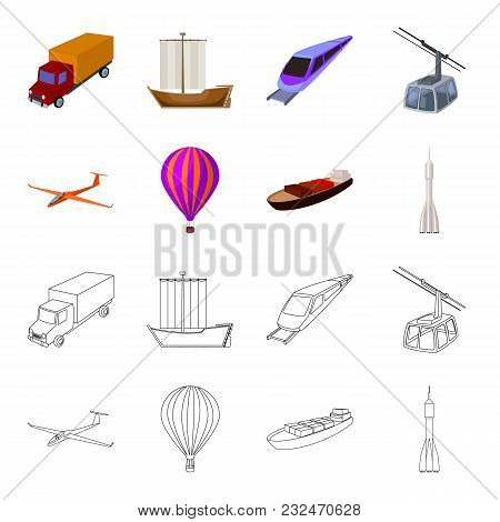 A Drone, A Glider, A Balloon, A Transportation Barge, A Space Rocket Transport Modes. Transport Set 