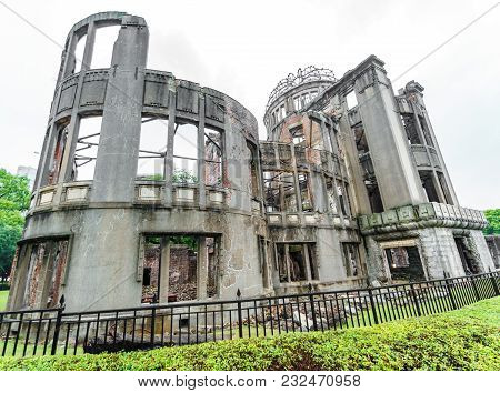 Wide Angle Bottom View Of Hiroshima Bomb Dome, Japan