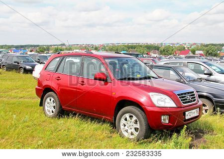 Ufa, Russia - June 12, 2017: Motor Car Chery Tiggo At The Countryside.