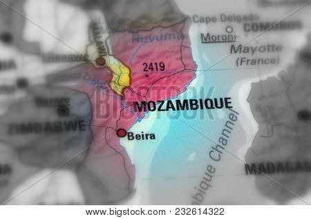 Mozambique, Officially The Republic Of Mozambique (black And White Selective Focus).